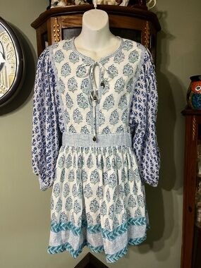 Oliphant Summer Cotton lightweight puff Bell Sleeves Size XS